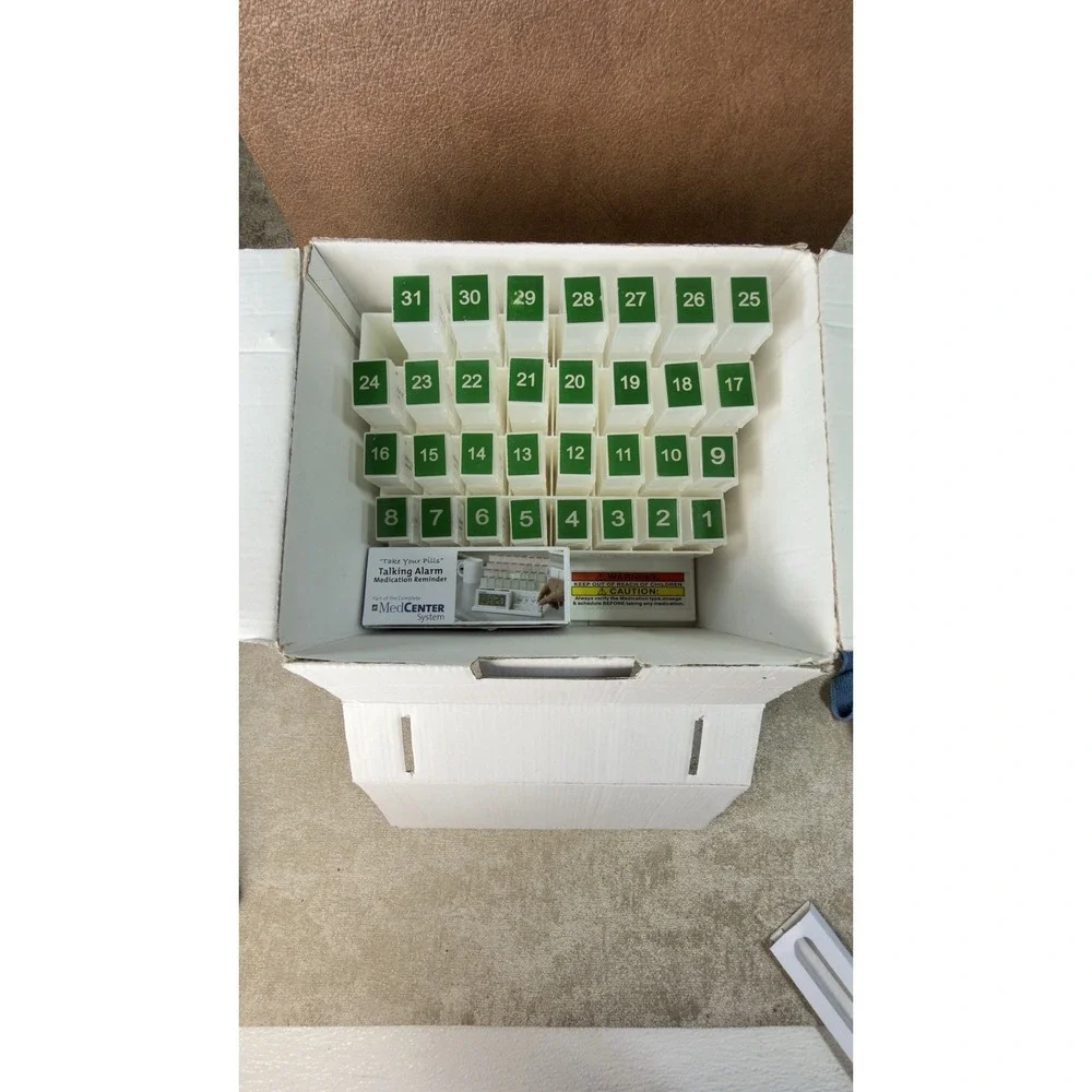 30 Day Pill Organizer W/ Talking Alarm Clock Medication Reminder System